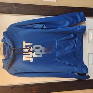 Nike Men's Blue Dri-FIT Hoodie Sweatshirt, Size Large